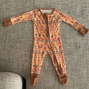 Little Sleepies Fall Autumn Harvest Fair Isle Zippy